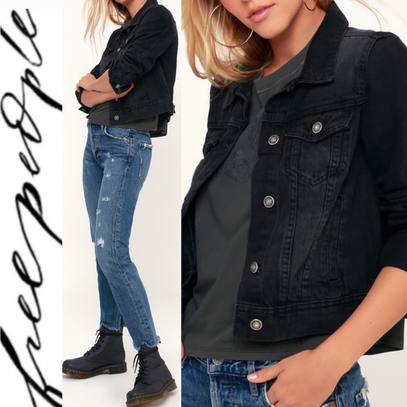 Free People Jackets & Blazers - 🆕 Free People Rumors Black Denim Jacket